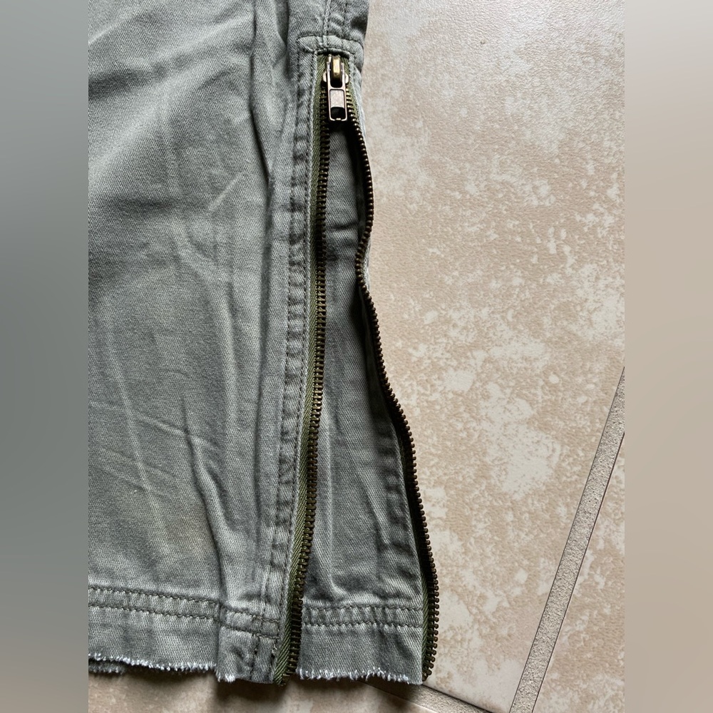 Y2k Hollister sage green cargo khaki low rise flare jeans - Picture 16 of 16